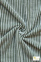 Olive Stripes, Rib Knit Fabric - Boho Fabrics