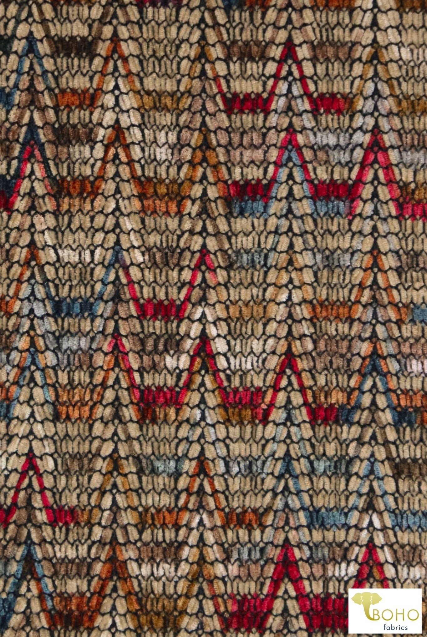 Ombre Plumes, Chenille Smocked Novelty Knit. NOV-103 - Boho Fabrics