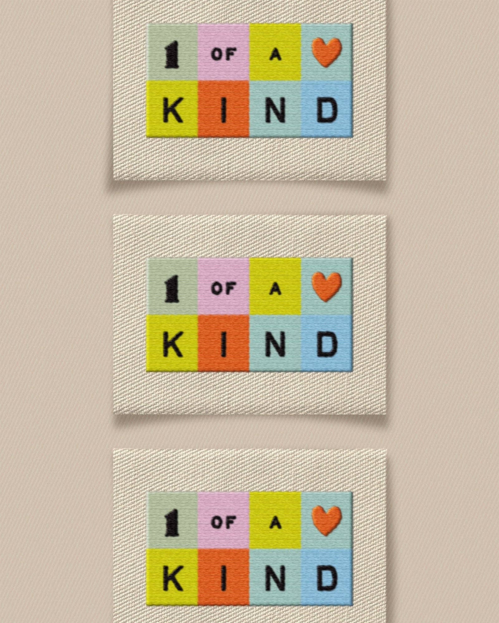 One of a Kind Rainbow Large Garment Labels - Boho Fabrics - Sew - in Labels