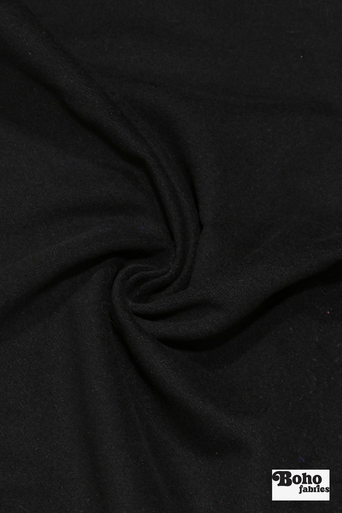 Onyx Black, Velveteen Woven Fabric - Boho Fabrics - Home Dec. & Upholstery Fabric