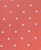 Orange Coral Polka Dots, French Terry Knit Fabric - Boho Fabrics - French Terry Prints, Knit Fabric