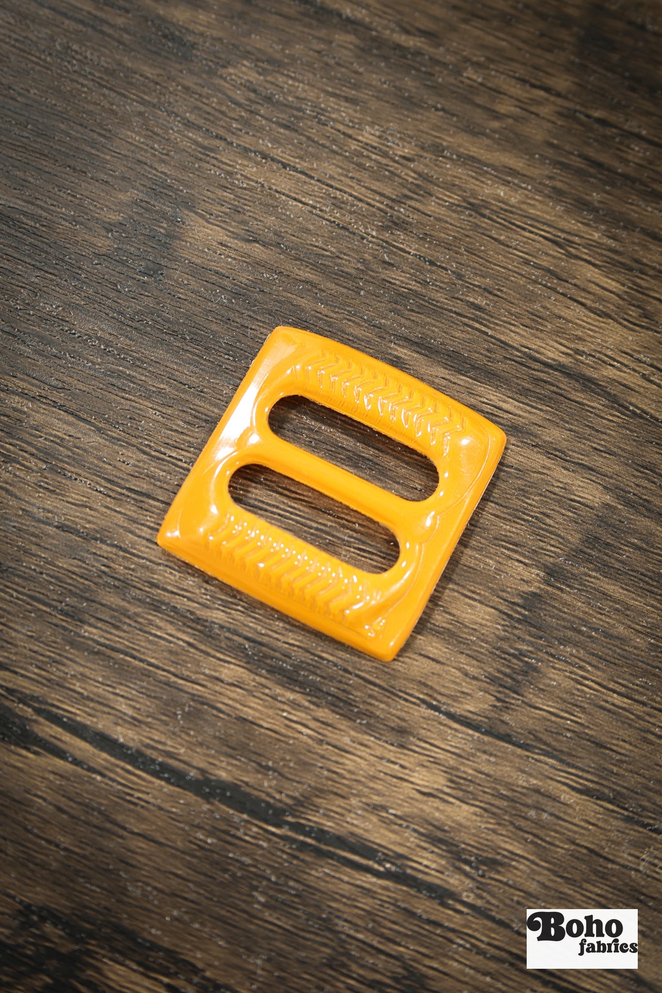 Orange Double – Vintage Plastic Slide Buckle | Set of 4 - Boho Fabrics - Buckles & Slides