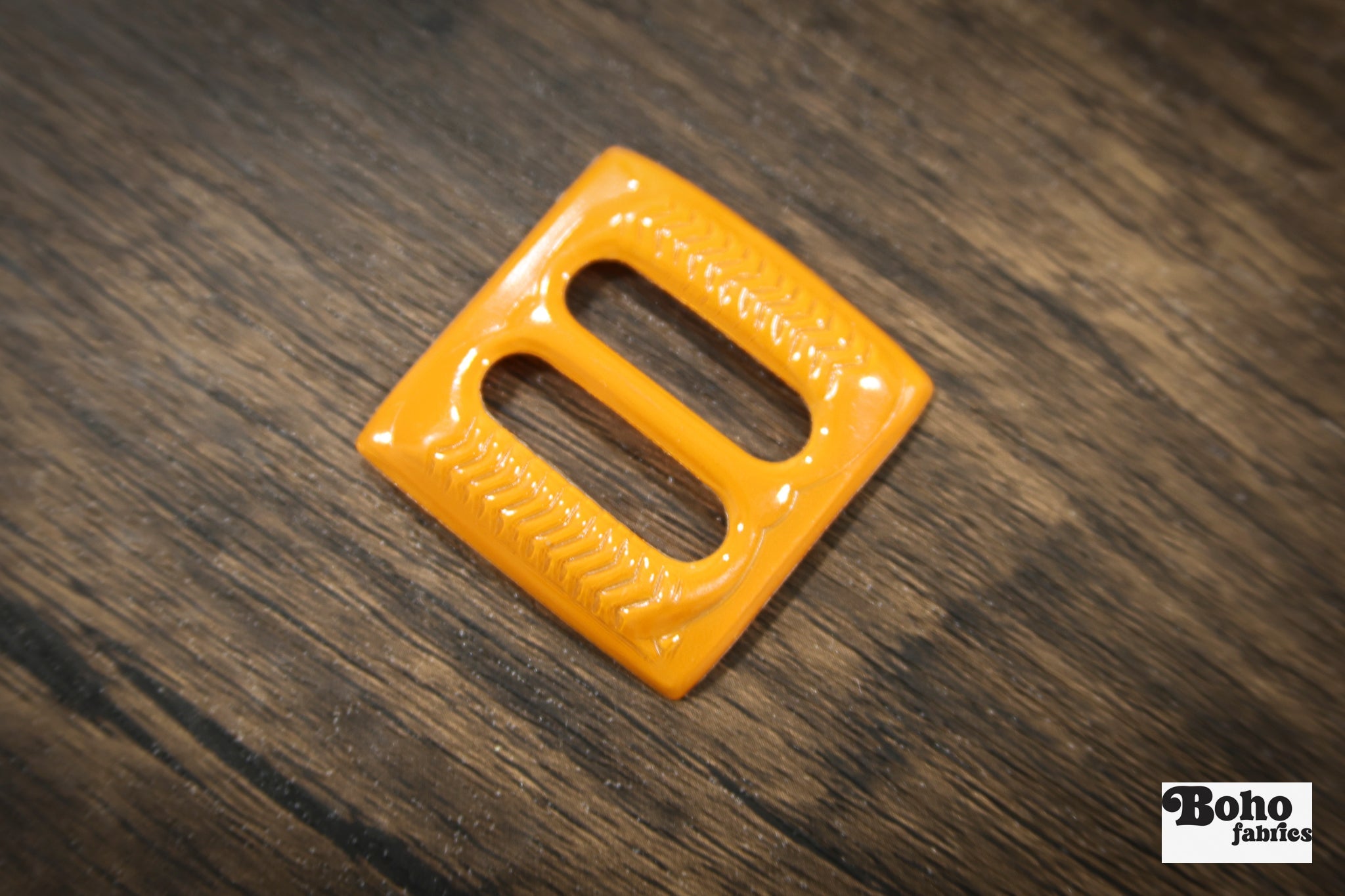 Orange Double – Vintage Plastic Slide Buckle | Set of 4 - Boho Fabrics - Buckles & Slides