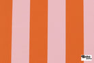 Orange & Pink, 3" Wide Striped Canvas Woven Fabric - Boho Fabrics - Canvas Fabric
