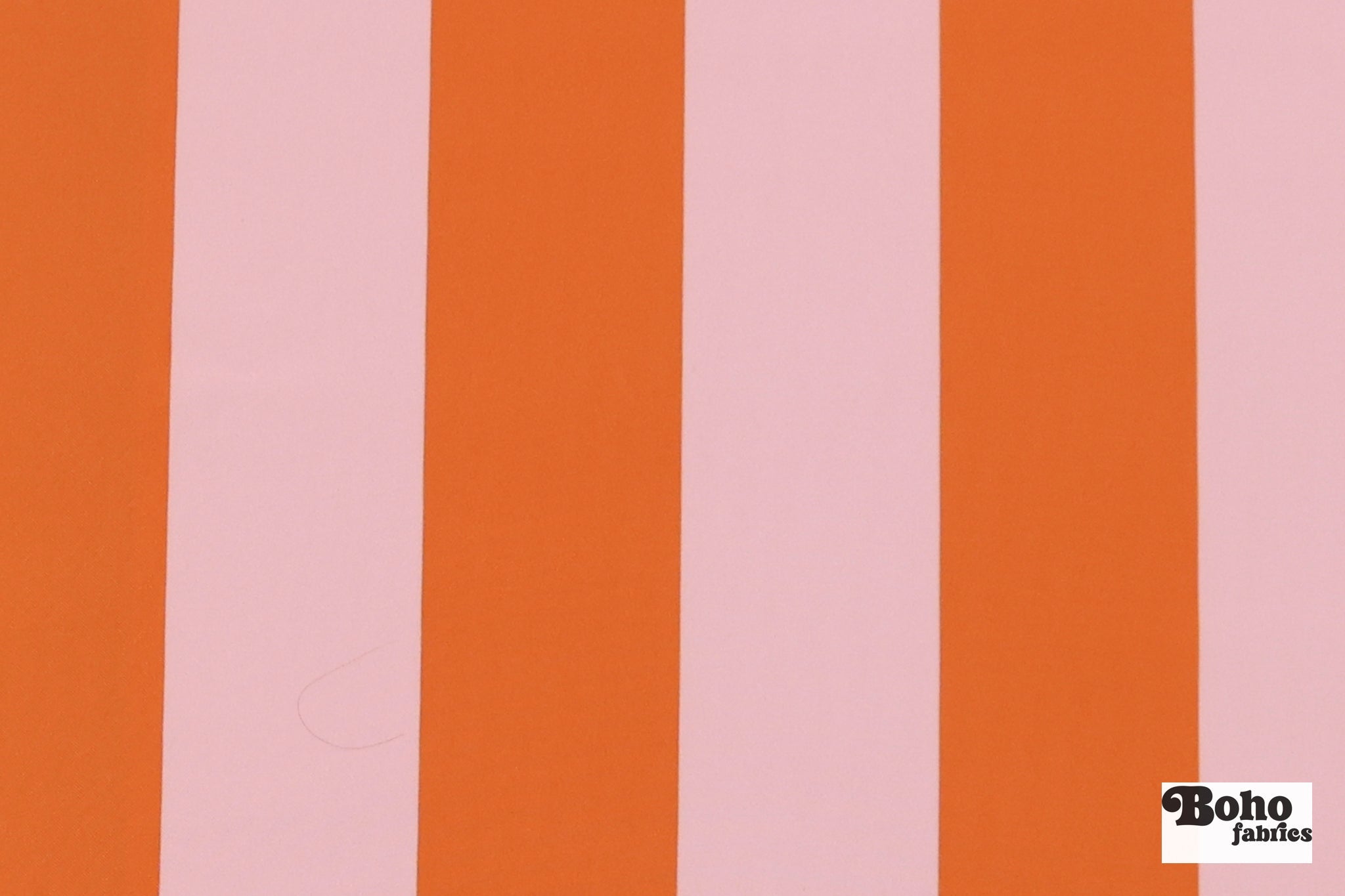 Orange & Pink, 3" Wide Striped Canvas Woven Fabric - Boho Fabrics - Canvas Fabric