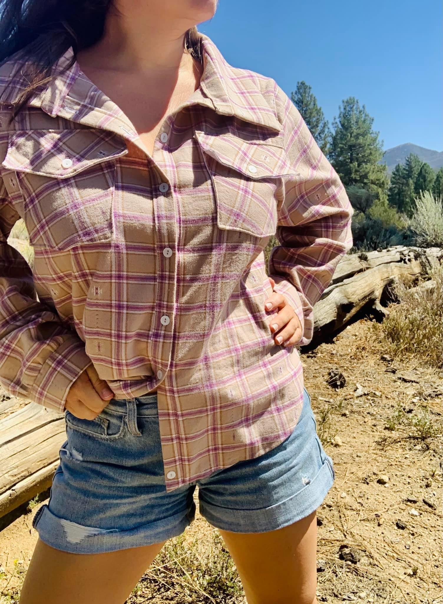 Orchid - Desert Dobby, Woven Cotton Flannel - Boho Fabrics