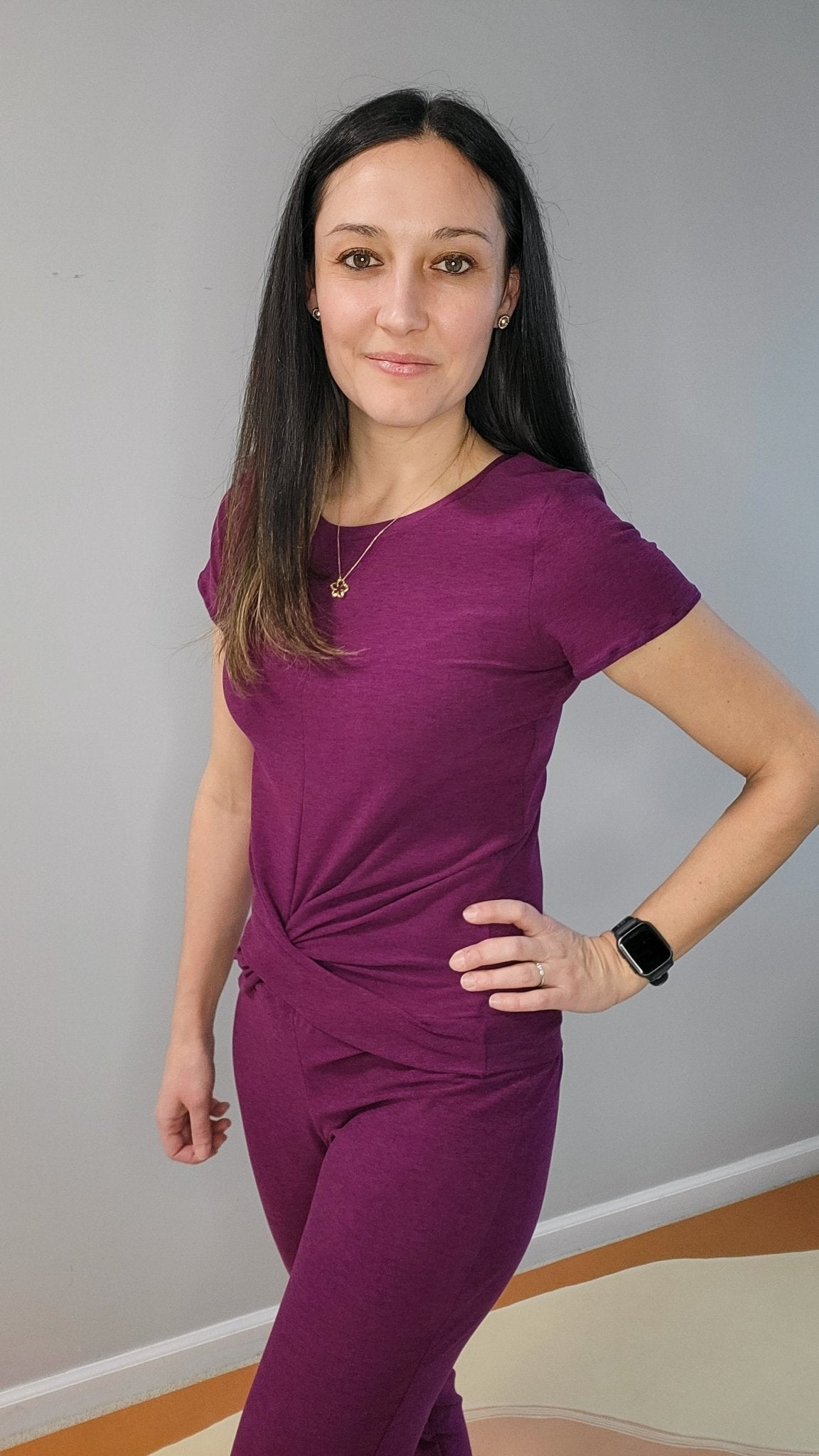 Orchid Space Dye, Heathered Athletic Knit Fabric - Boho Fabrics - Athletic Knit Fabric