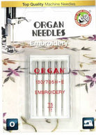 Organ Embroidery Needle 5pk Size 75/11 - Boho Fabrics - Sewing Needles