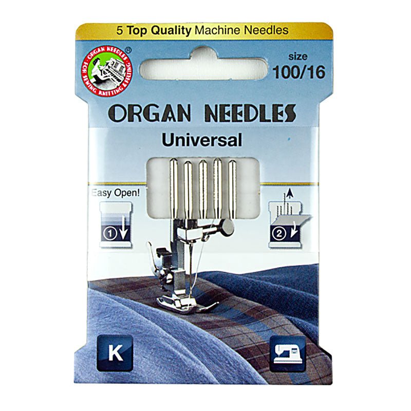 Organ Universal Size 100/16 Needles 5pk - Boho Fabrics - Sewing Needles