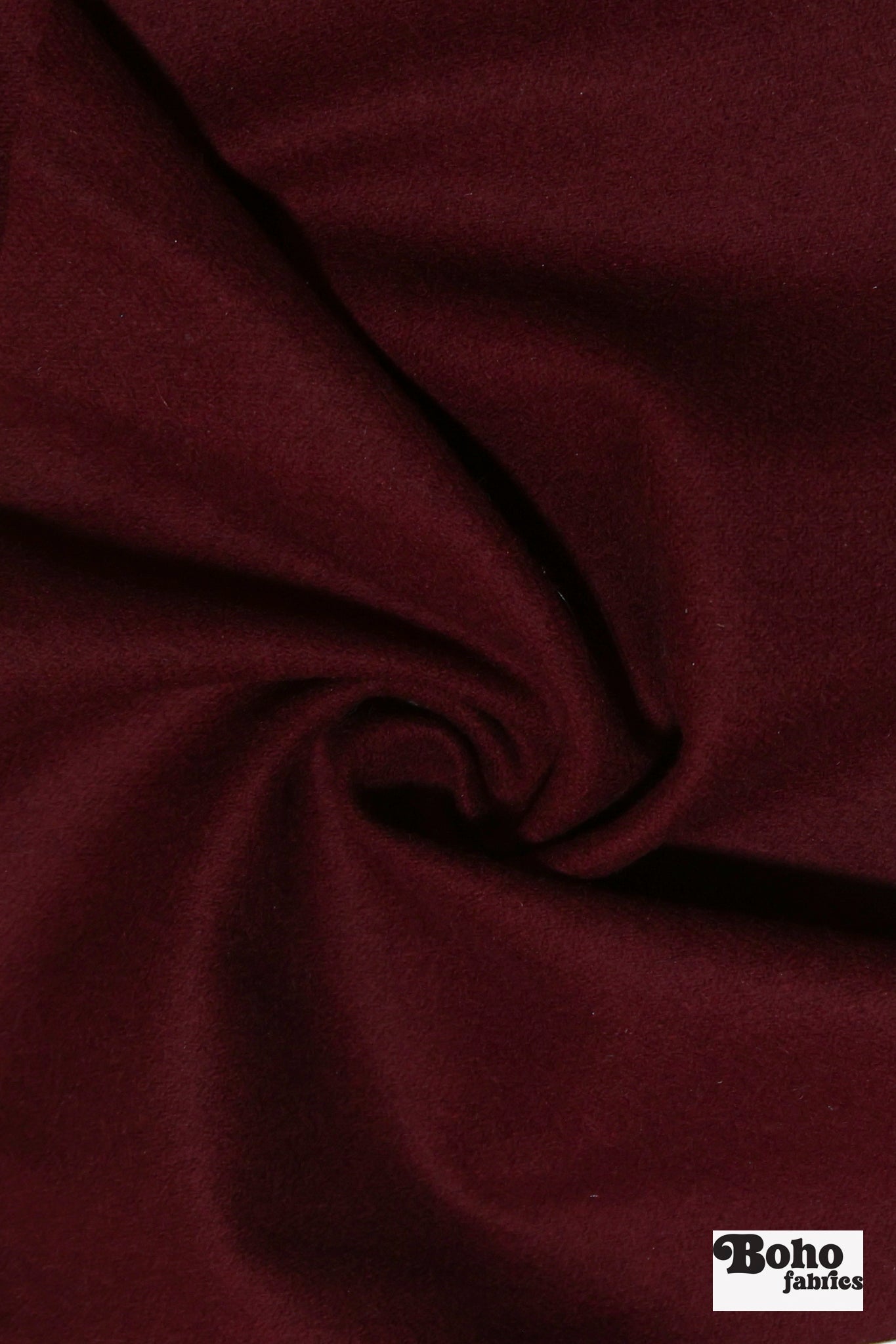 Oxblood Red Wool Coating Woven Fabric - Boho Fabrics - Wool Coating, Woven