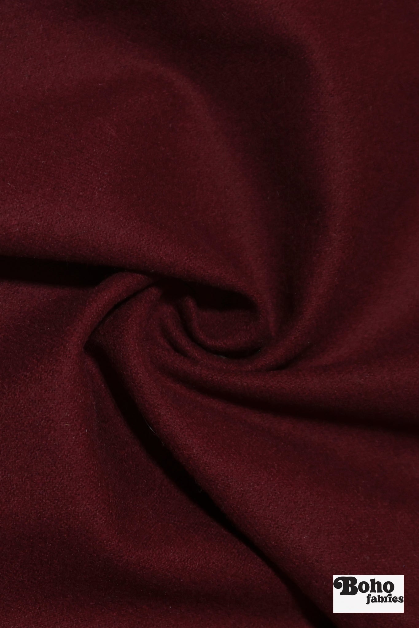 Oxblood Red Wool Coating Woven Fabric - Boho Fabrics - Wool Coating, Woven