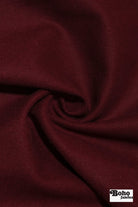 Oxblood Red Wool Coating Woven Fabric - Boho Fabrics - Wool Coating, Woven