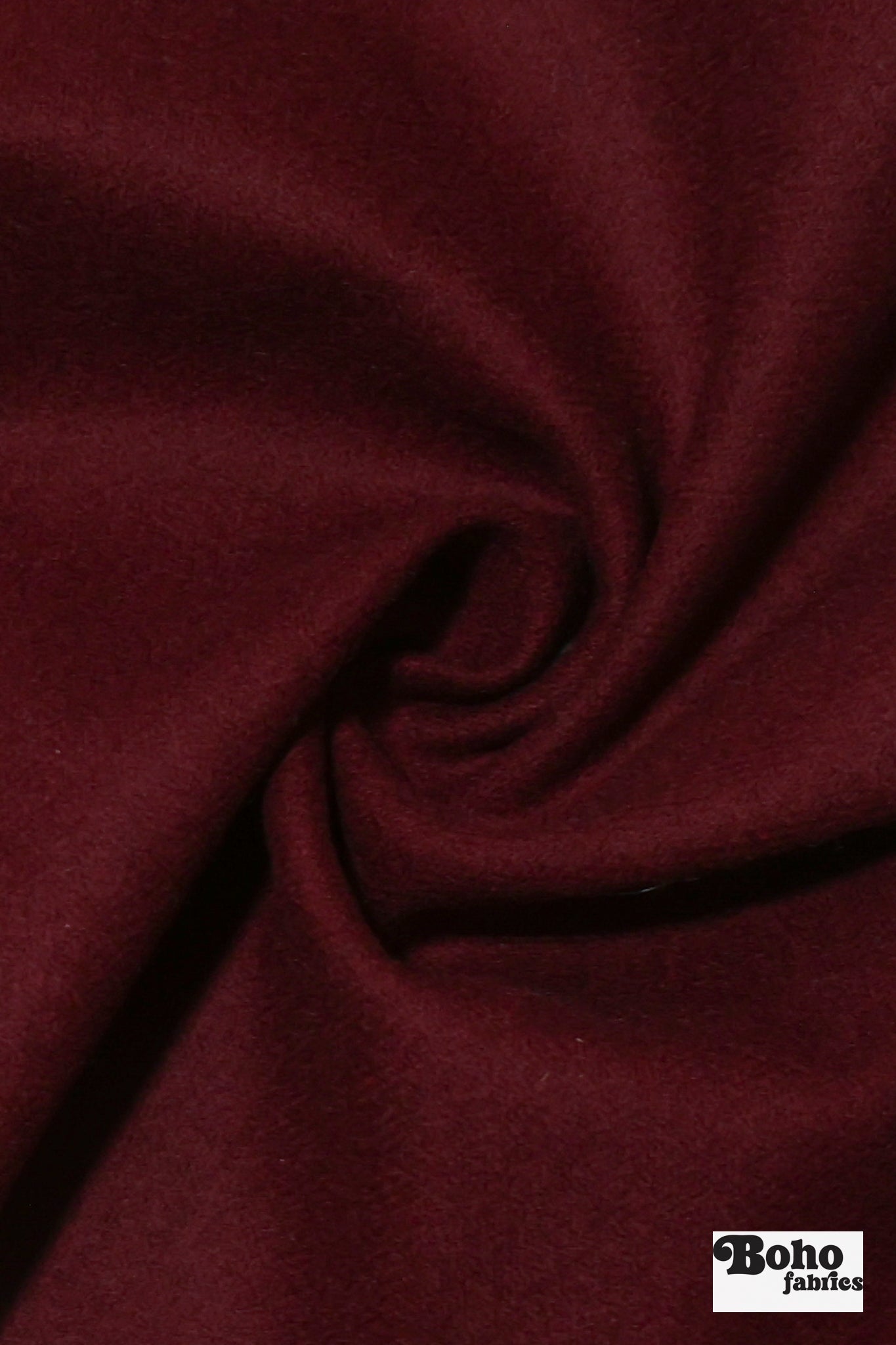Oxblood Red Wool Coating Woven Fabric - Boho Fabrics - Wool Coating, Woven