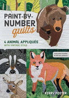 Paint-By-Number Quilts: 4 Animal Appliqués Vintage Style - Boho Fabrics - Books
