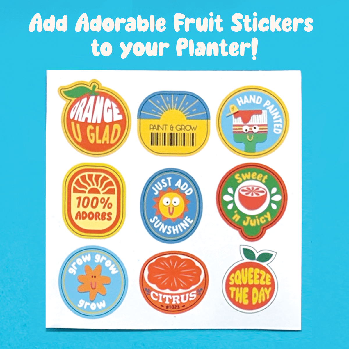 Paint & Grow - Orange - Boho Fabrics - Art & Craft Kits