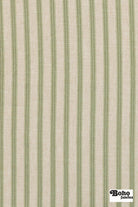 Pale Green & Beige, 3/8" Striped Linen-Look Woven Fabric - Boho Fabrics - Home Dec. & Upholstery Fabric