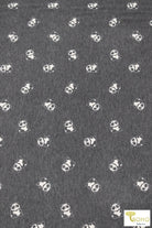 Pandas on Black, French Terry Knit Print. FTP-321-BLK - Boho Fabrics