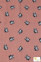 Pandas on Blush Pink, French Terry Knit Print. FTP-321-PNK - Boho Fabrics
