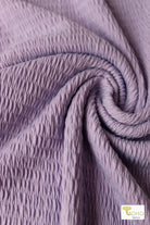 Pansy Purple, Smocked Knit - Boho Fabrics