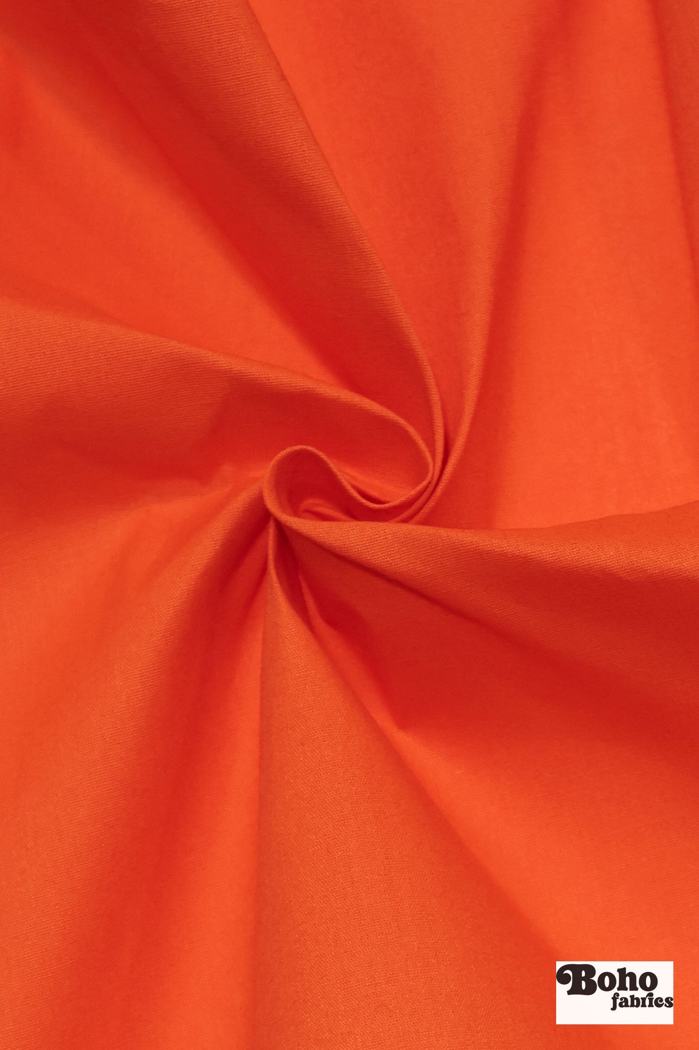 Papaya, Deadstock Cotton Canvas Woven Fabric - Boho Fabrics - Canvas Fabric