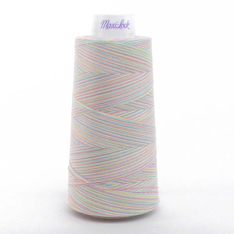 Pastel Sprinkles – 3,000 yd Maxi - Lock Variegated Serger Thread - Boho Fabrics - Thread