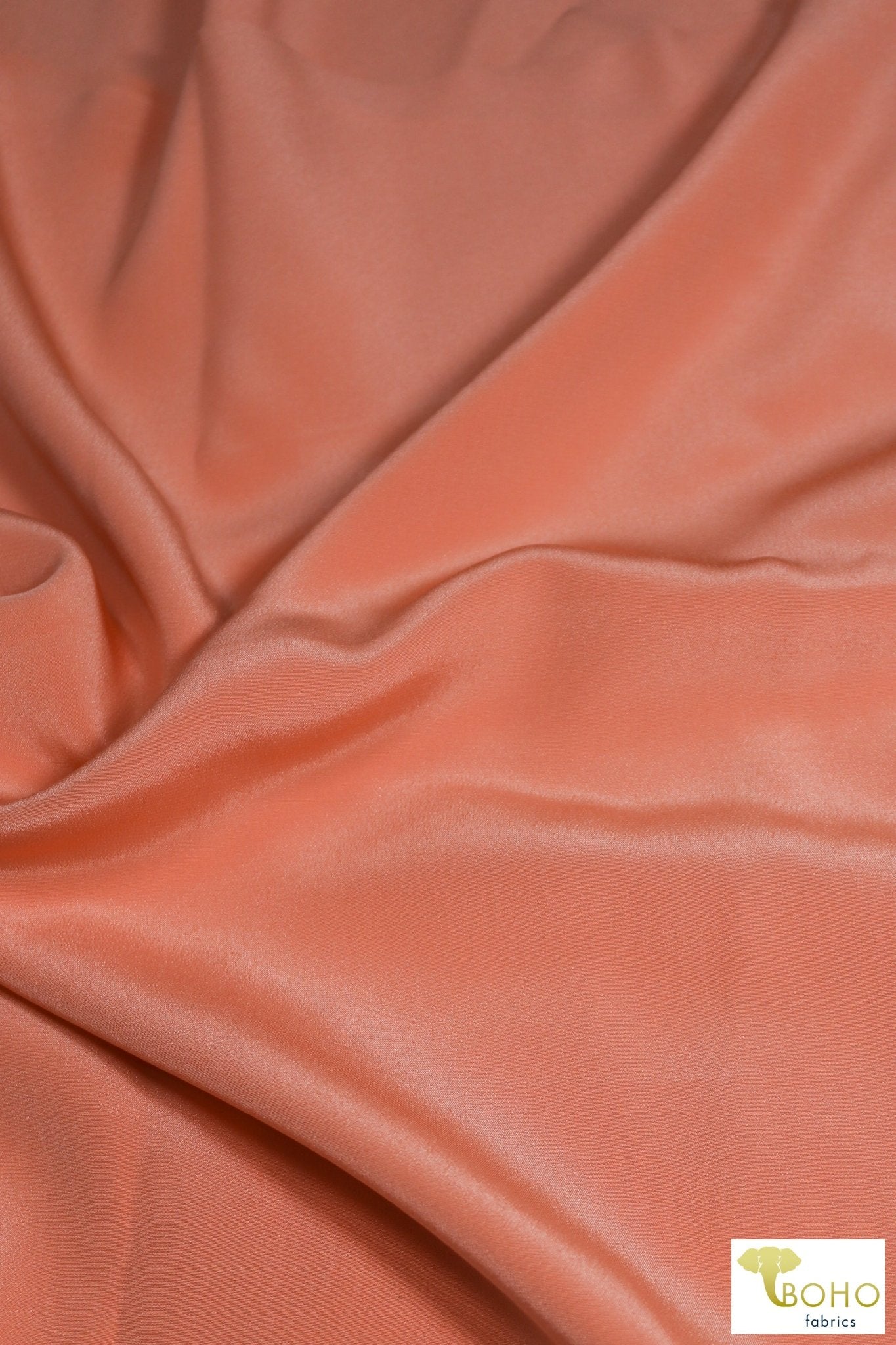 Peach Amber. Silk Crepe de Chine Woven Fabric. SILK-118 - Boho Fabrics
