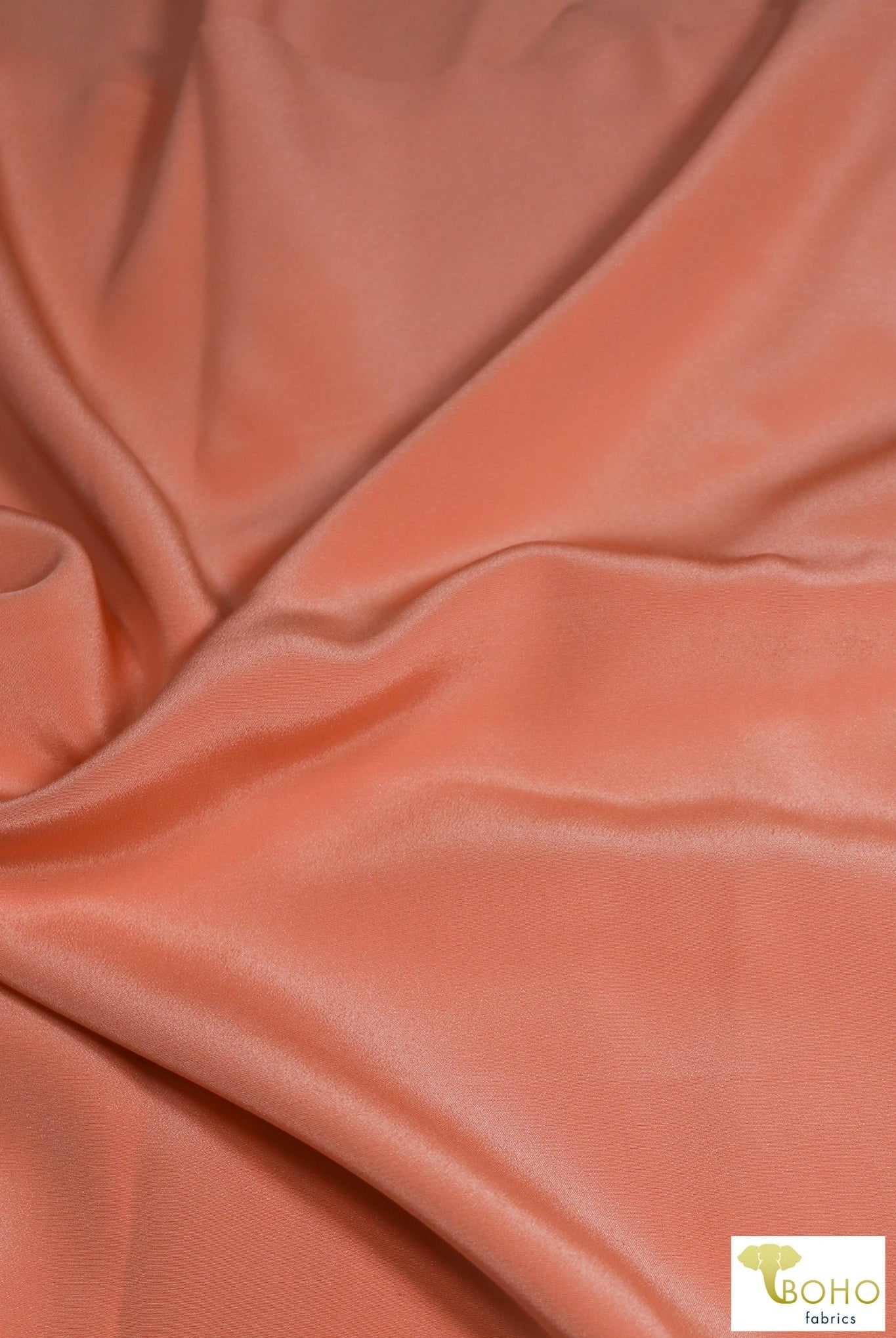 Peach Amber. Silk Crepe de Chine Woven Fabric. SILK-118 - Boho Fabrics