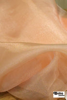 Peach, Organza Shimmer, Woven Fabric - Boho Fabrics - Organza, Woven Fabric
