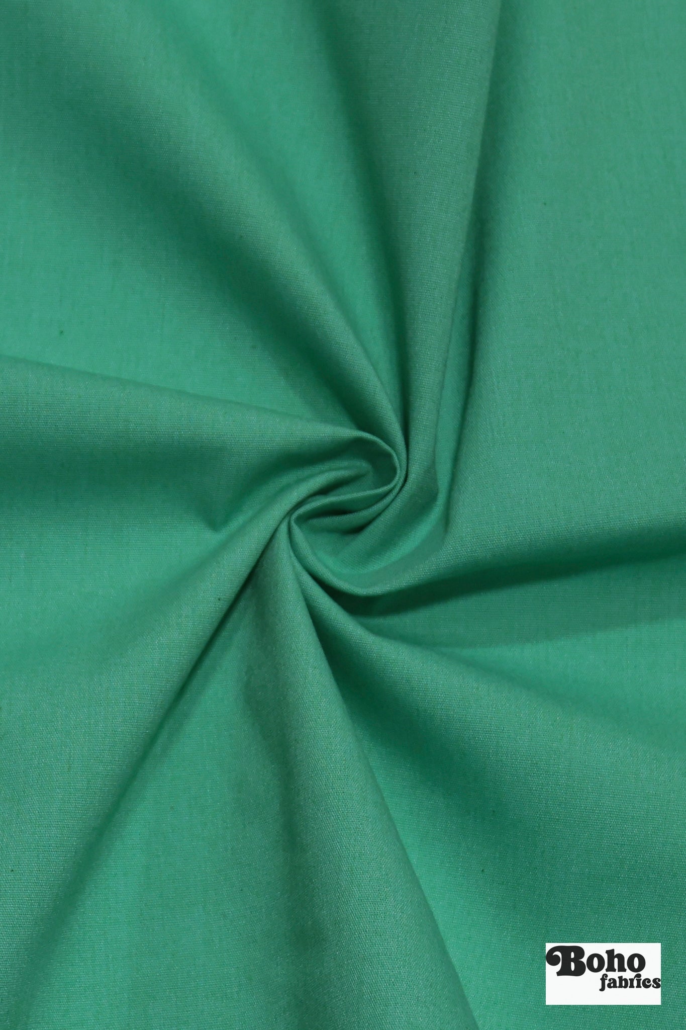 Peacock Green, Deadstock Cotton Canvas Woven Fabric - Boho Fabrics - Canvas Fabric