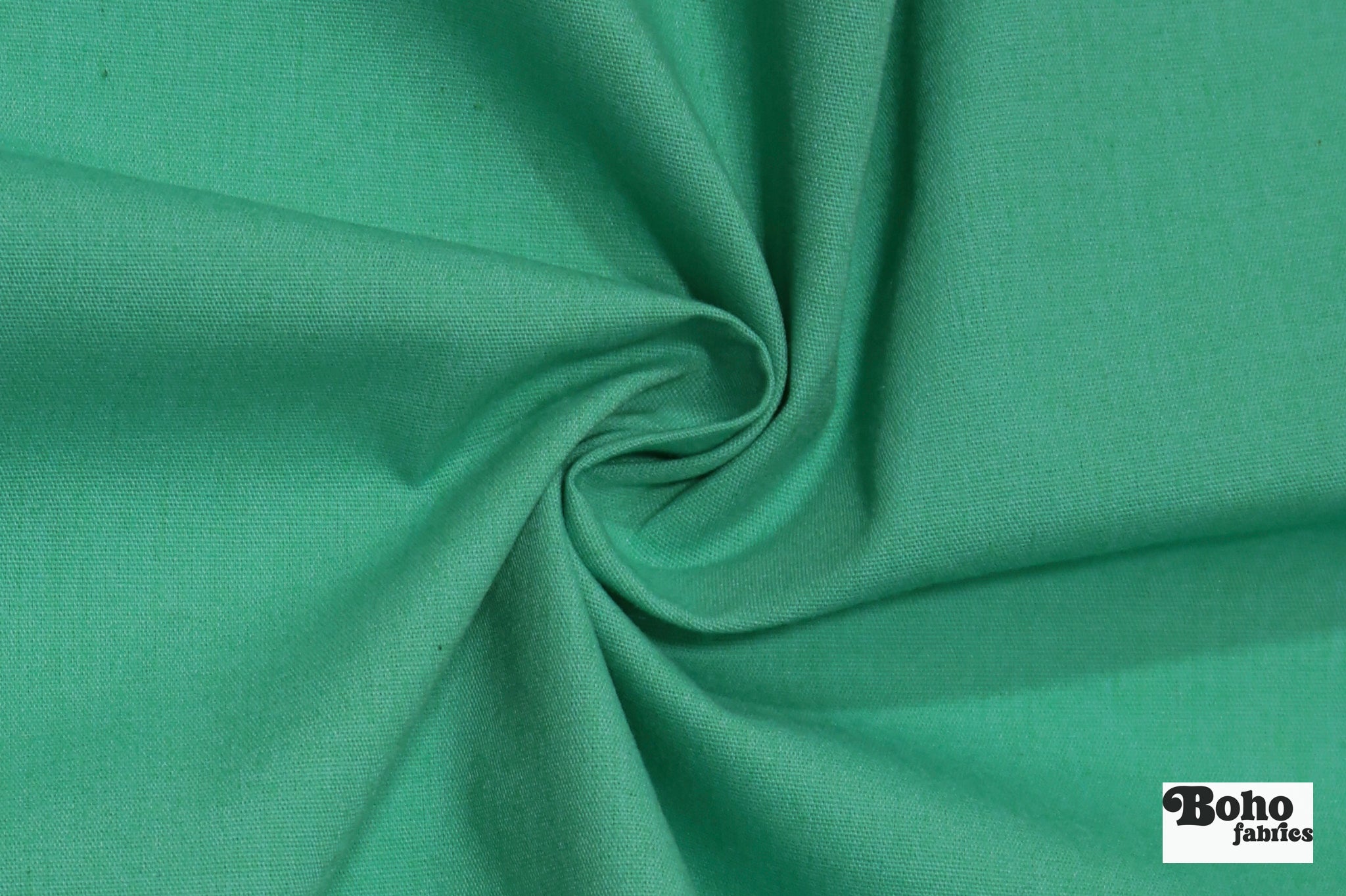 Peacock Green, Deadstock Cotton Canvas Woven Fabric - Boho Fabrics - Canvas Fabric