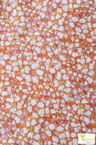 Pear Blossoms on Orange Cotton/Silk Woven WVP-241-ORG - Boho Fabrics