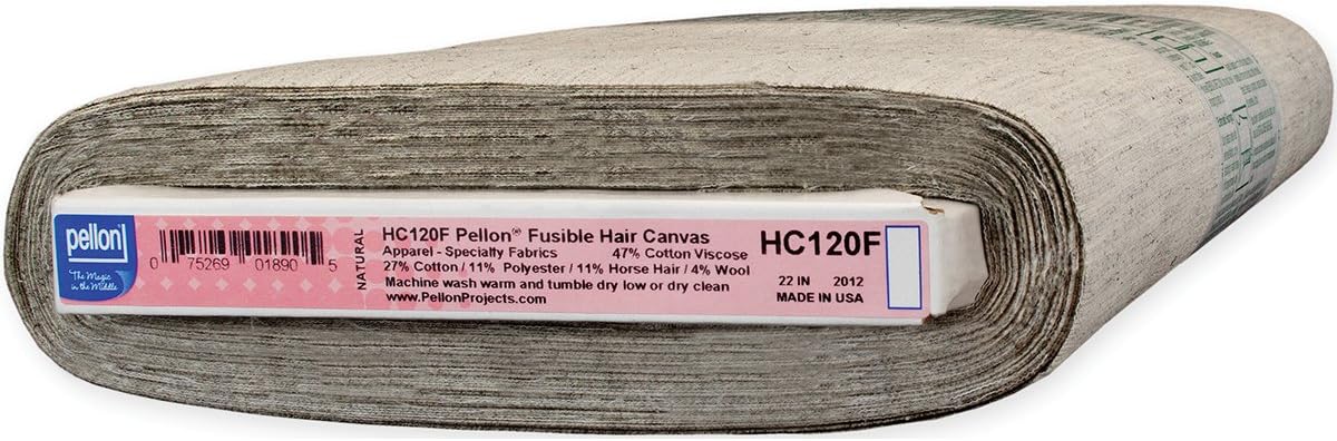 Pellon Fusible Hair Canvas, Natural, 21 inch wide, Sold by the Yard. HC120F - Boho Fabrics - Interfacing