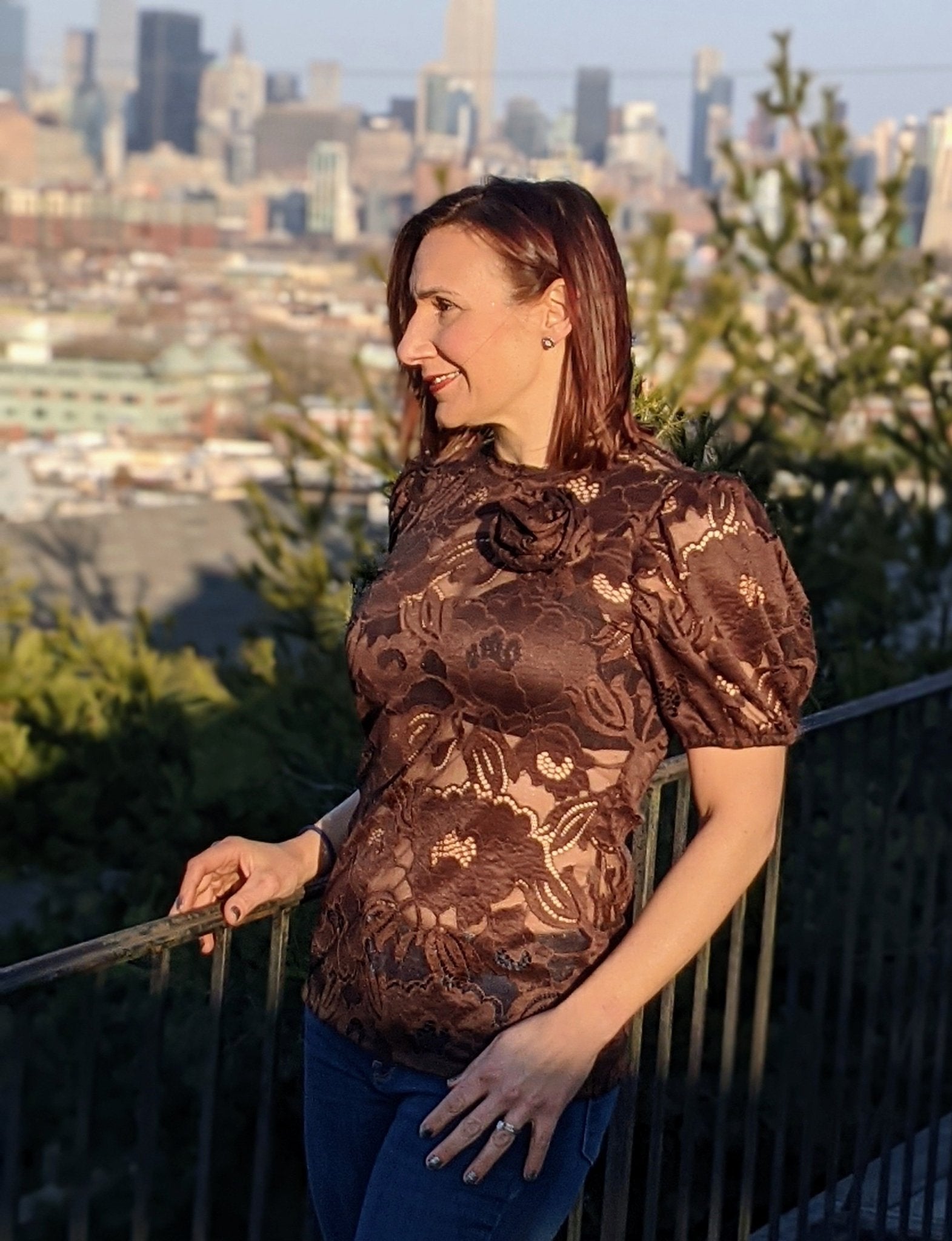 Peony Petals in Green. Stretch Lace Fabric. SL-127-GRN - Boho Fabrics