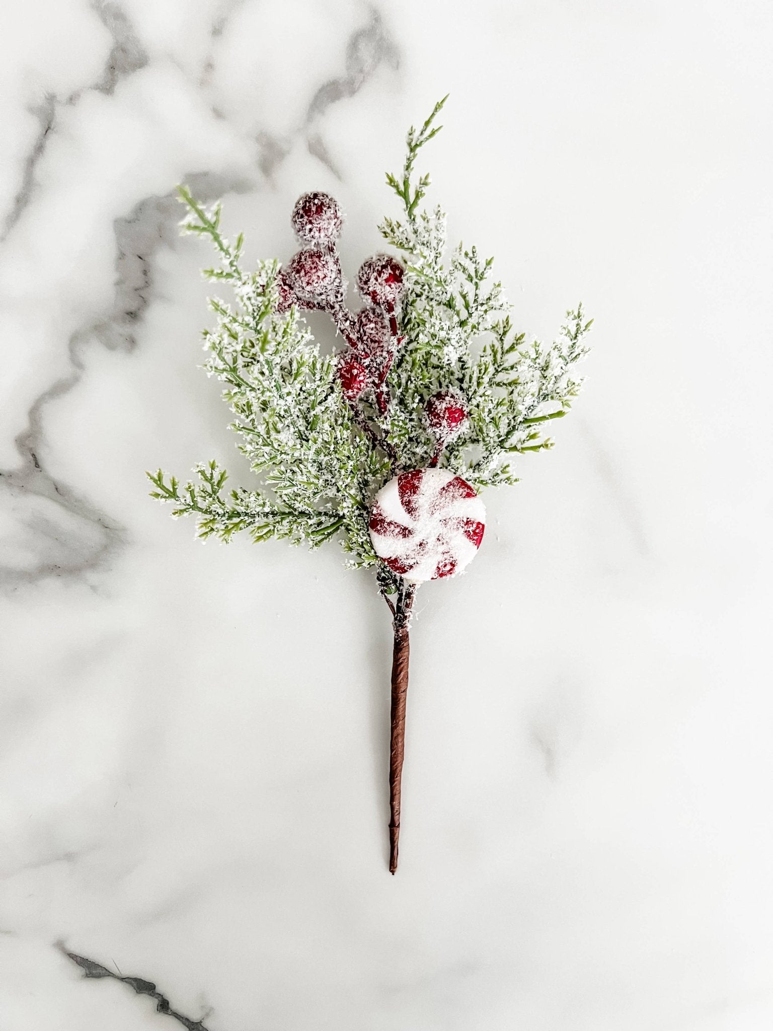 Peppermint Greenery Picks Sprigs - Boho Fabrics - 