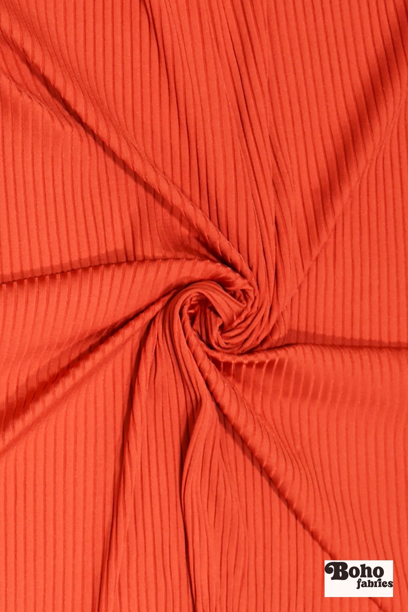 Persimmon, Athletic Rib Knit Fabric - Boho Fabrics - Athletic Knit Fabric