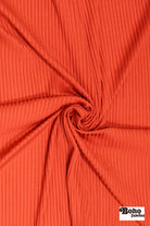 Persimmon, Athletic Rib Knit Fabric - Boho Fabrics - Athletic Knit Fabric