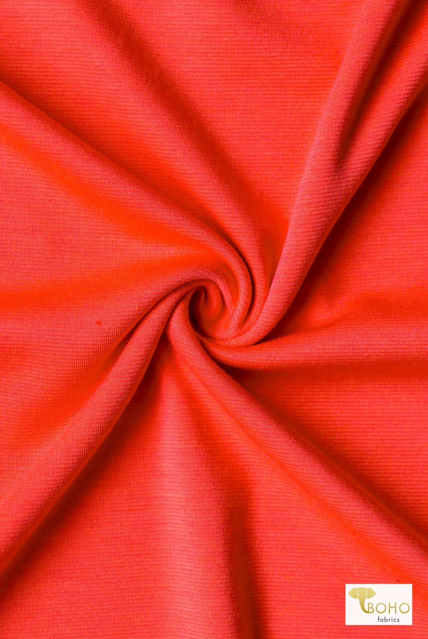 Persimmon , Ponte Solid Knit Fabric - Boho Fabrics