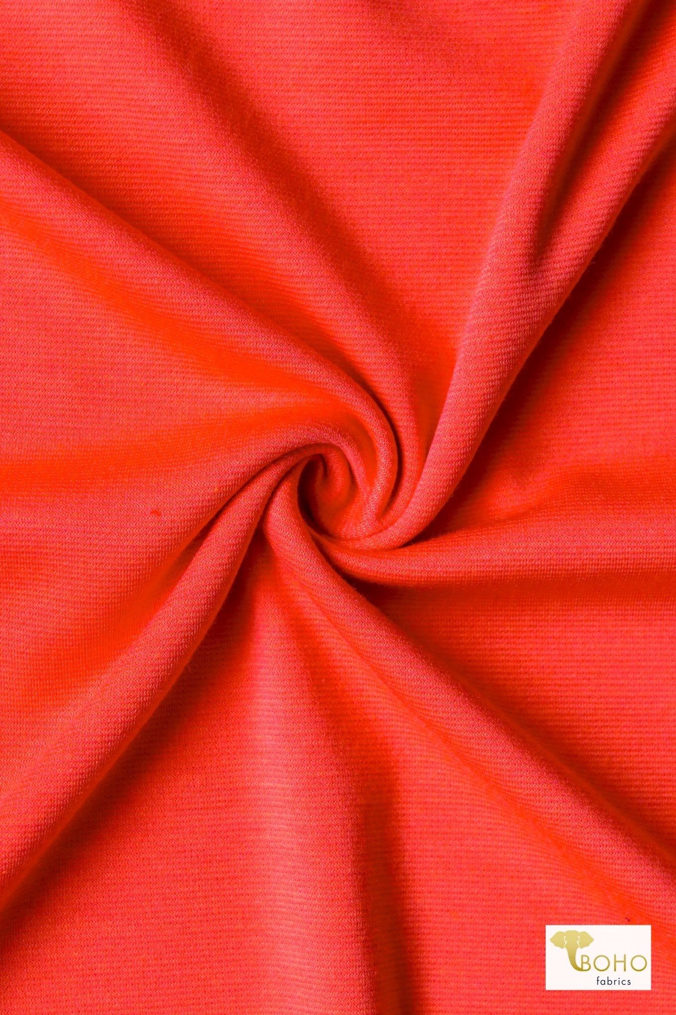 Persimmon , Ponte Solid Knit Fabric - Boho Fabrics