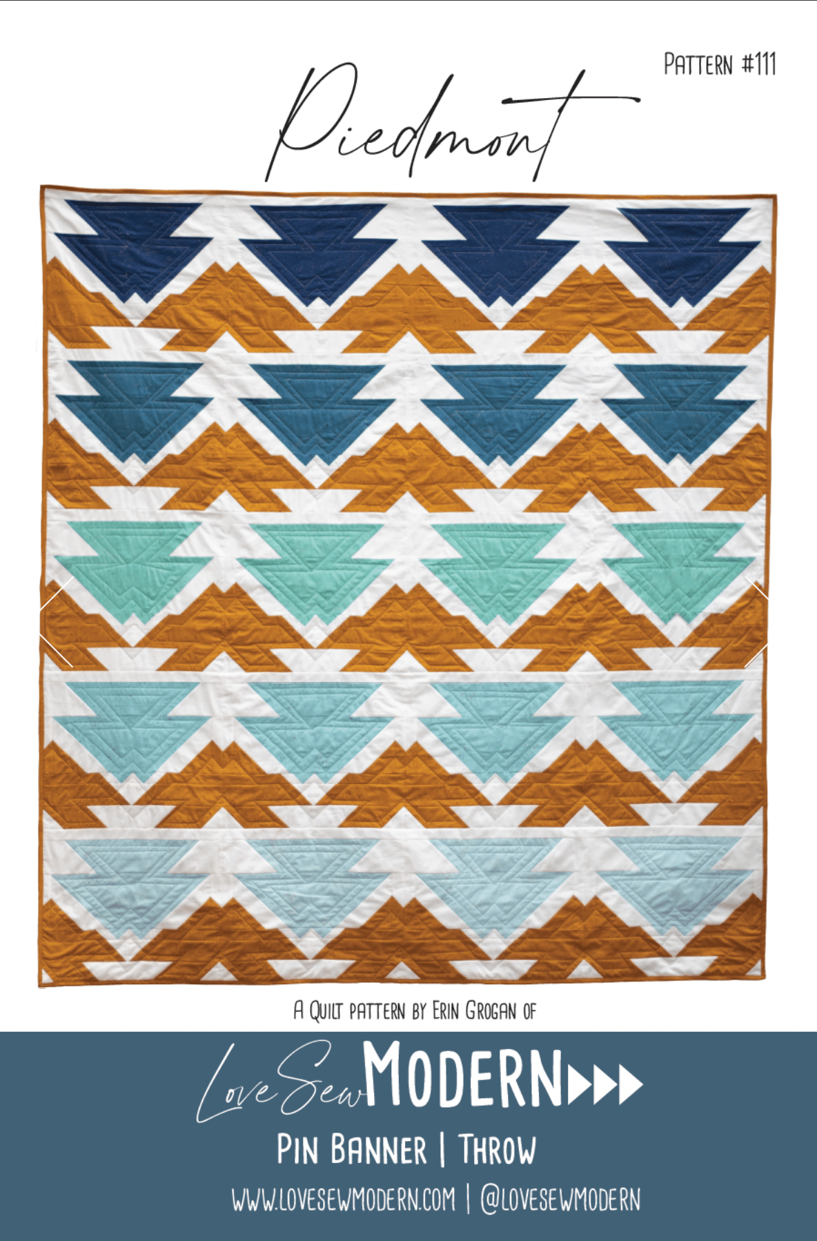 Piedmont Quilt Pattern - Boho Fabrics - Sewing Patterns