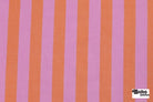 Pink and Orange 1 3/8" Wide Striped Cotton Shirting Woven Fabric - Boho Fabrics - Woven, Fabric