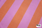 Pink and Orange 1 3/8" Wide Striped Cotton Shirting Woven Fabric - Boho Fabrics - Woven, Fabric