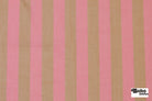 Pink and Tan 1" Wide Striped Cotton Shirting Woven Fabric - Boho Fabrics - Shirting, Woven