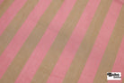 Pink and Tan 1" Wide Striped Cotton Shirting Woven Fabric - Boho Fabrics - Shirting, Woven
