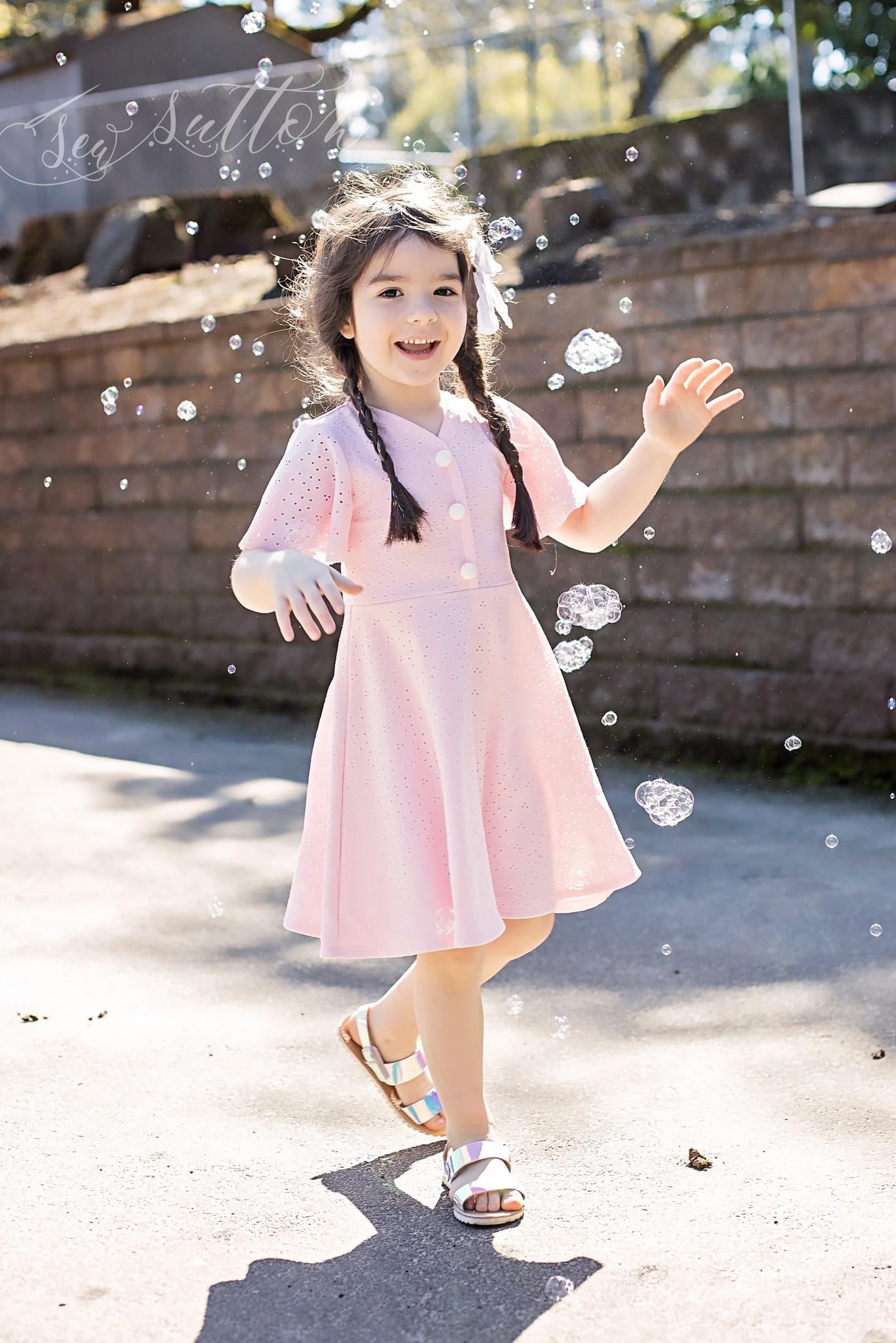 Pink, Eyelet Knit Fabric - Boho Fabrics - Jacquard Knit Fabric