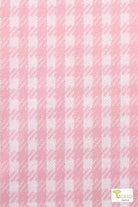 Pink Gingham, Jacquard Print Knit Fabric - Boho Fabrics