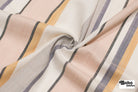 Pink & Gray, Variegated Striped Shirting, Woven Fabric - Boho Fabrics - Shirting, Woven