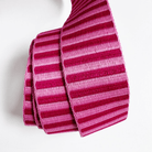 Pink Jacquard Woven Stripes Webbing – 1.5" Wide, Sold Per Yard. - Boho Fabrics - Bag Making Supplies