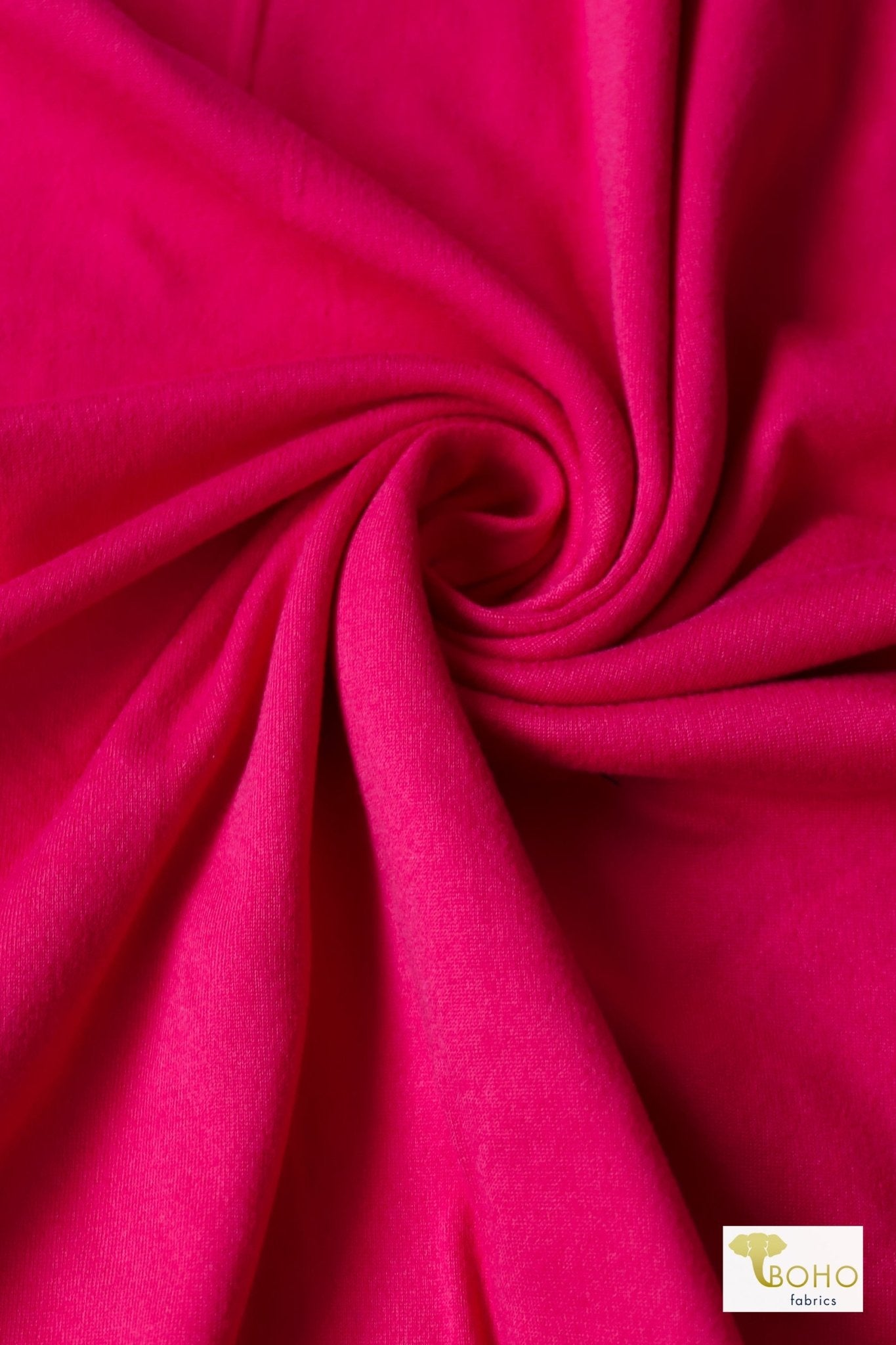 Pink Peacock, Double Brushed Poly Solid - Boho Fabrics