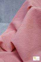Pink, Pleated Woven - Boho Fabrics