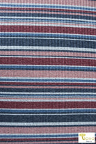 Pink/Red/Blue Stripes. Rib Knit. RIB-142 - Boho Fabrics